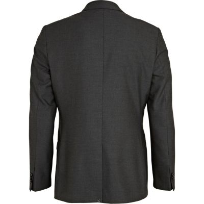 Charcoal grey slim suit jacket